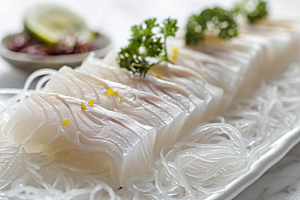日料生鱼片美食食材摄影图