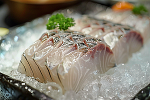 日料生鱼片美食新鲜摄影图