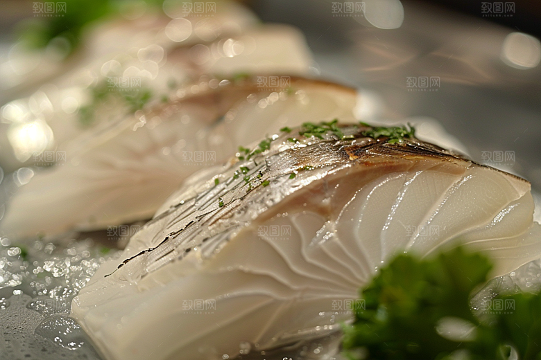 日料生鱼片冰箱刺身摄影图