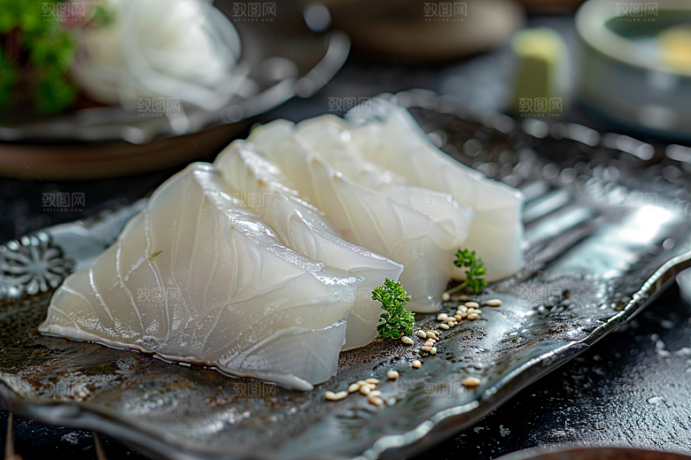 日料生鱼片鱼生美味摄影图