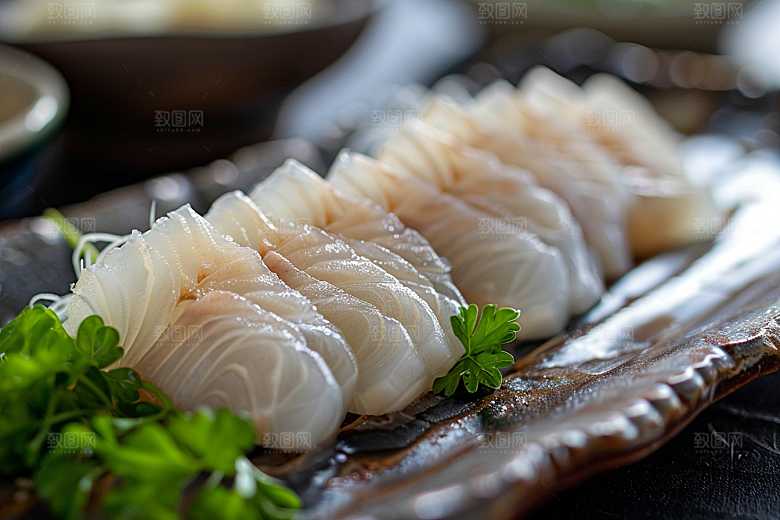 日料生鱼片美味鱼肉摄影图