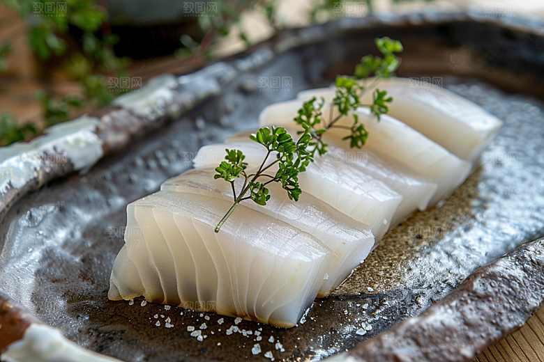 日料生鱼片鱼生冰箱摄影图