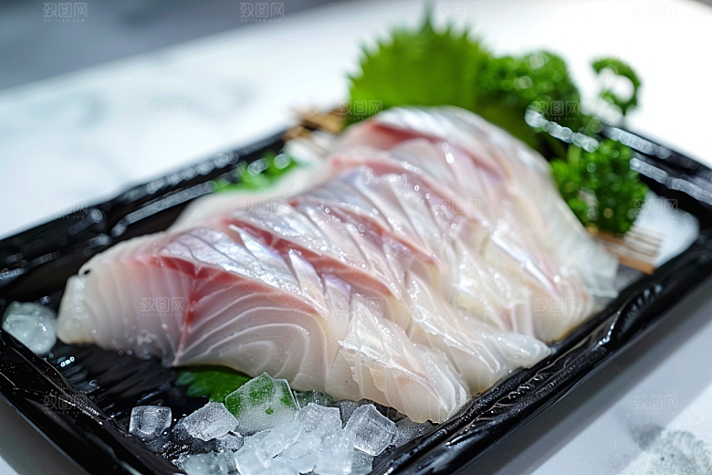 日料生鱼片美食新鲜摄影图