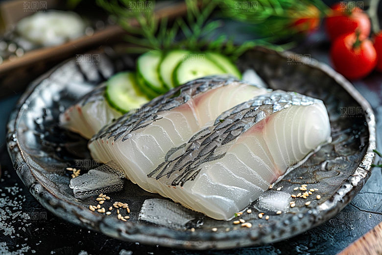日料生鱼片美食美味摄影图