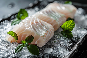 日料生鱼片美食新鲜摄影图