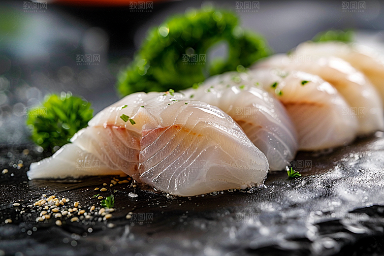 日料生鱼片美味鱼肉摄影图