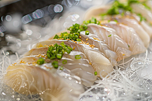 日料生鱼片鱼生美味摄影图