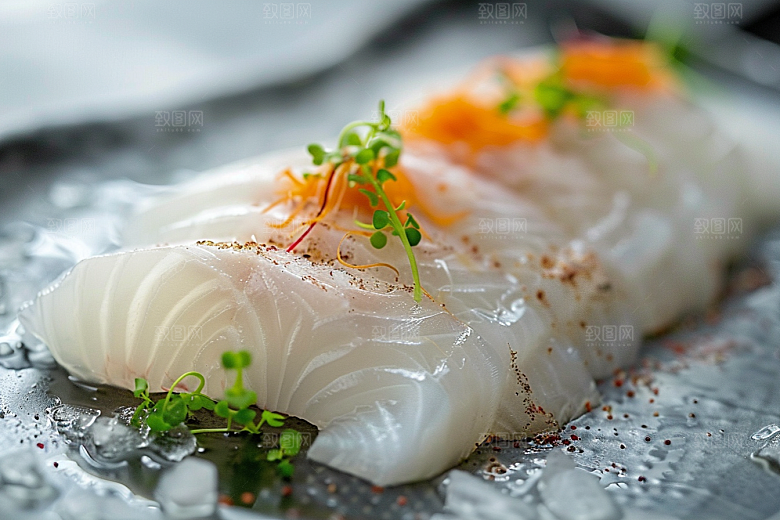 日料生鱼片新鲜冰箱摄影图