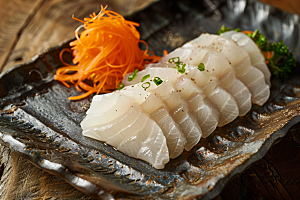 日料生鱼片海鲜美食摄影图