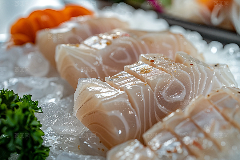 日料生鱼片冰箱鱼生摄影图