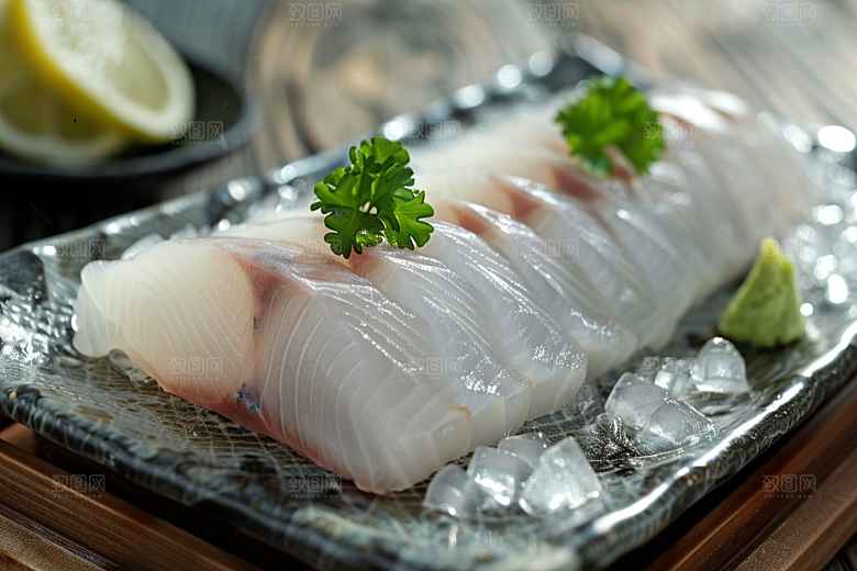 日料生鱼片海鲜食材摄影图