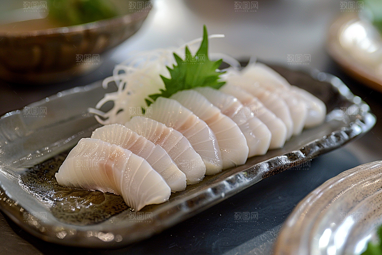 日料生鱼片海鲜冰箱摄影图