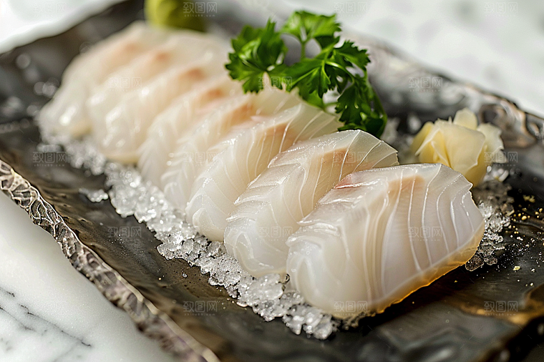 日料生鱼片高清冰箱摄影图