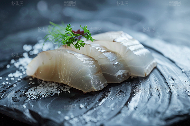 日料生鱼片鱼生刺身摄影图