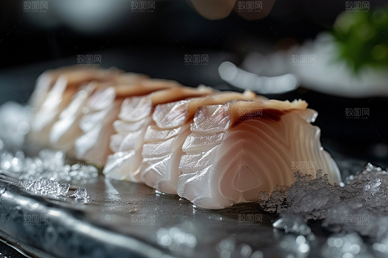 日料生鱼片新鲜美食摄影图