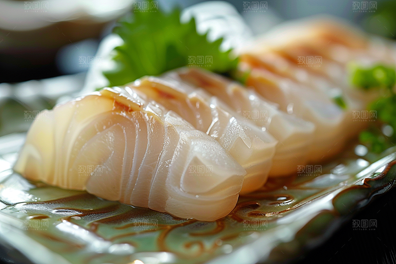 日料生鱼片冰箱鱼肉摄影图