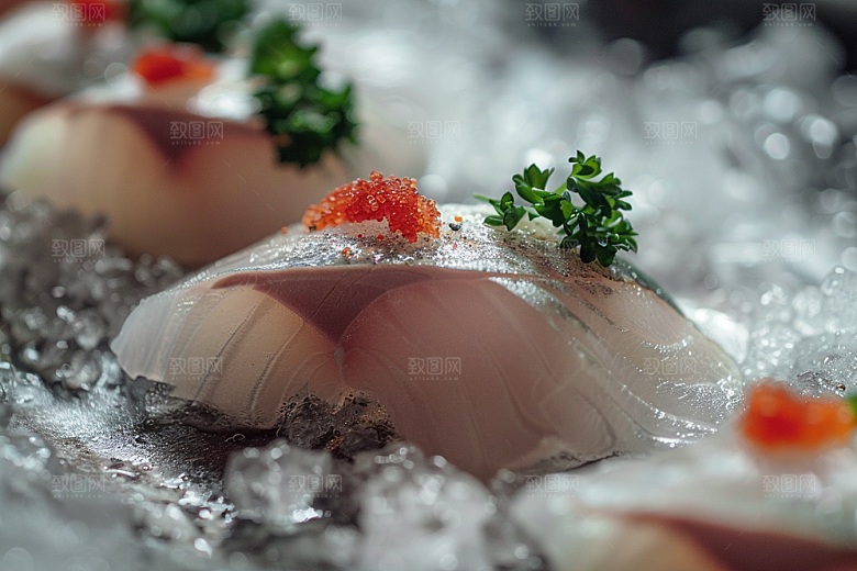 日料生鱼片鱼生海鲜摄影图