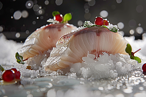 日料生鱼片鱼生美味摄影图
