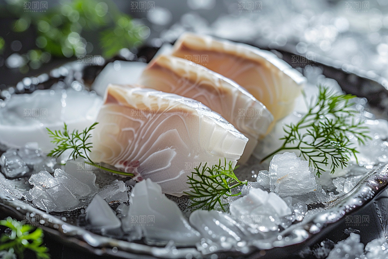 日料生鱼片鱼肉高清摄影图