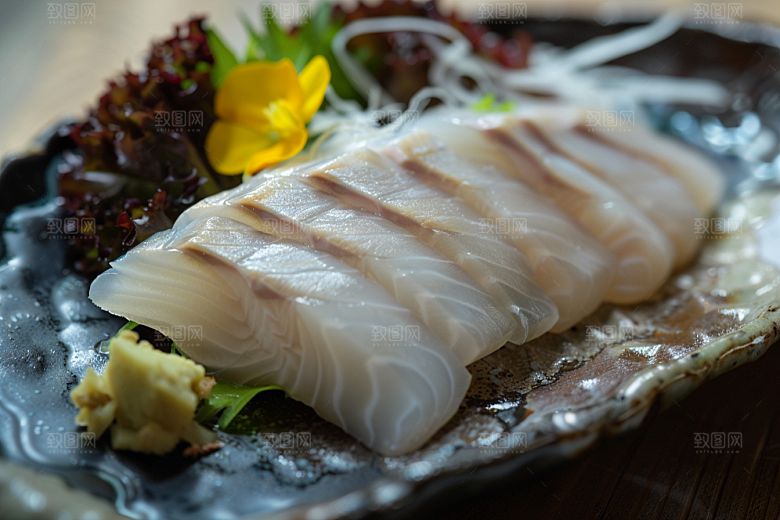 日料生鱼片新鲜美味摄影图