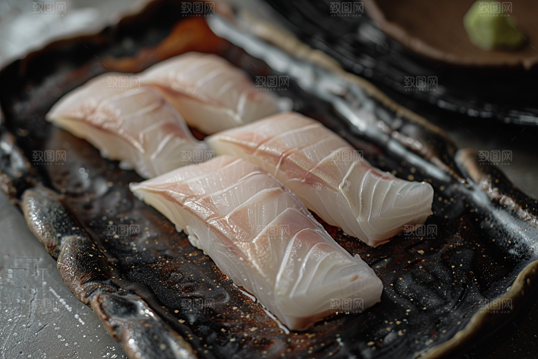 日料生鱼片鱼肉新鲜摄影图