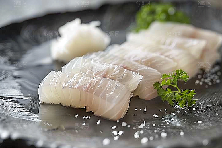 日料生鱼片海鲜食材摄影图