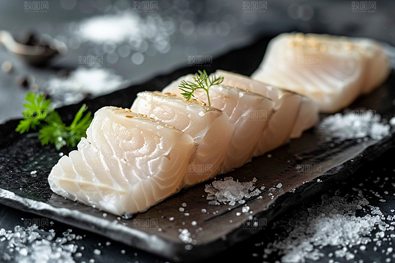 日料生鱼片冰箱鱼生摄影图
