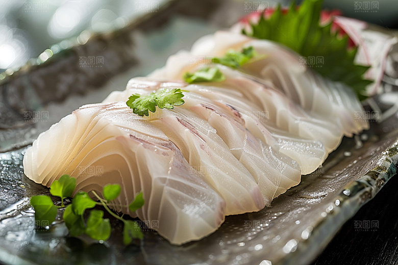 日料生鱼片冰箱食材摄影图