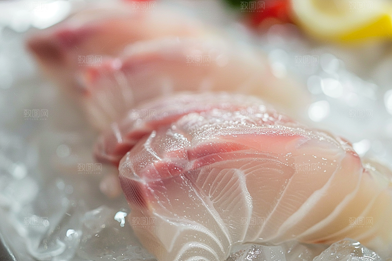 日料生鱼片鱼生刺身摄影图