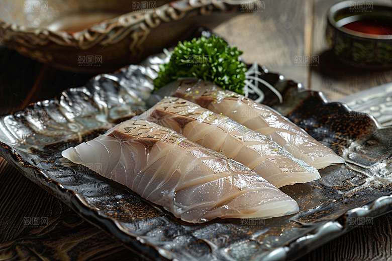 日料生鱼片新鲜美味摄影图
