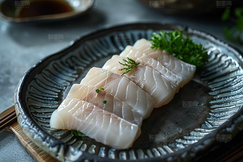 日料生鱼片高清冰箱摄影图