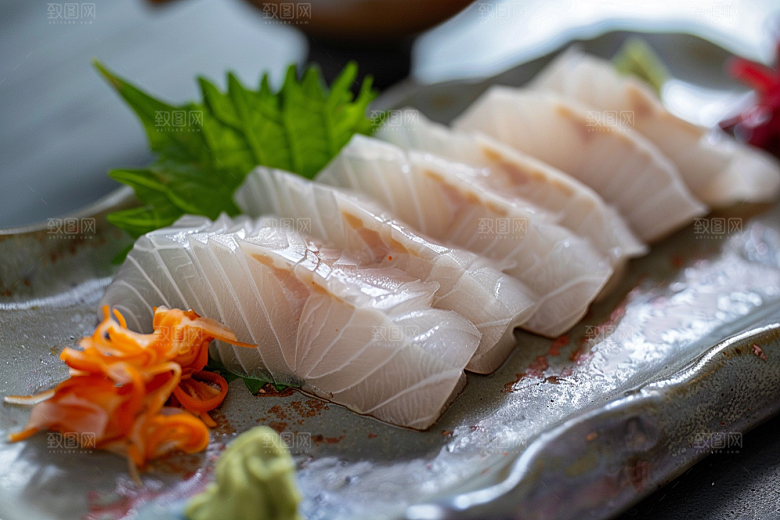 日料生鱼片鱼生美味摄影图