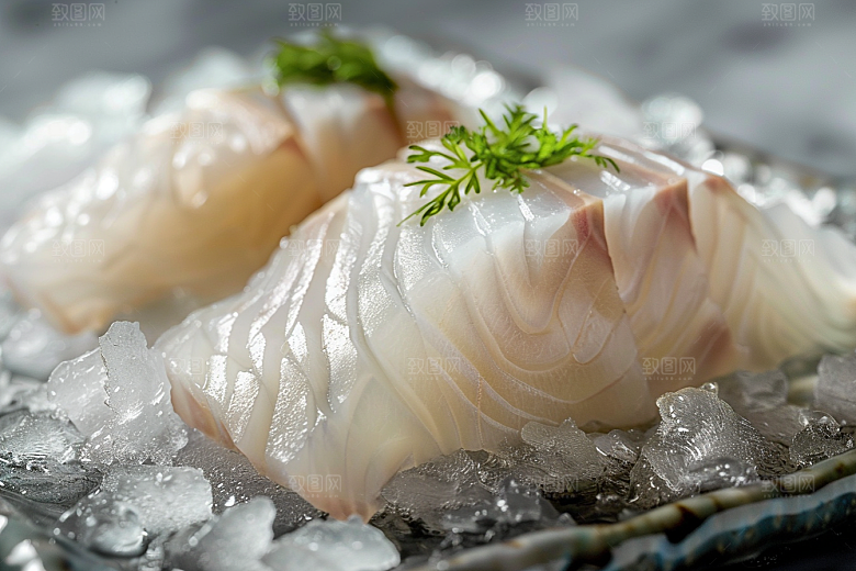 日料生鱼片冰箱新鲜摄影图