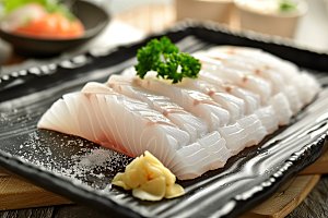 日料生鱼片鱼肉高清摄影图