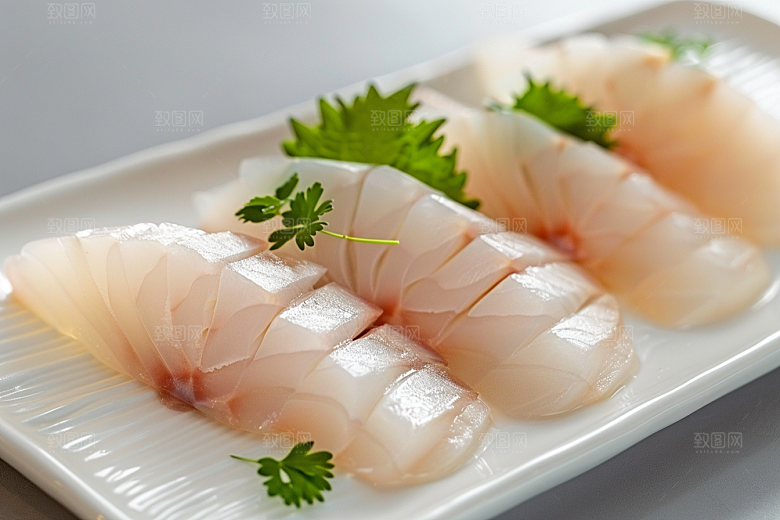 日料生鱼片美味刺身摄影图
