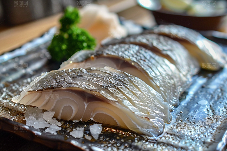 日料生鱼片鱼生食材摄影图