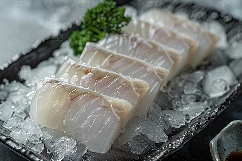 日料生鱼片美食刺身摄影图
