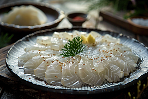 日料生鱼片海鲜冰箱摄影图