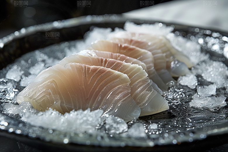 日料生鱼片鱼生美食摄影图