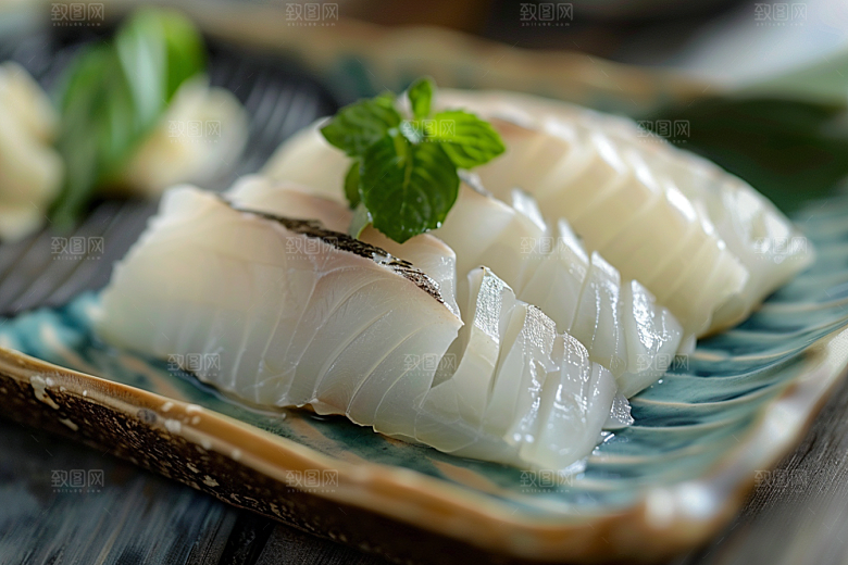 日料生鱼片鱼肉高清摄影图