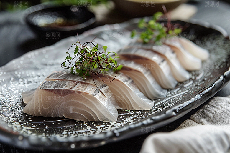 日料生鱼片海鲜食材摄影图