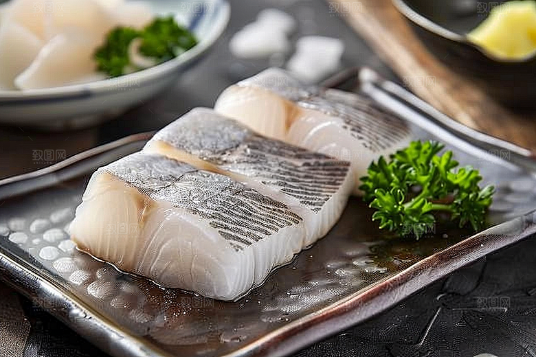 日料生鱼片食材高清摄影图