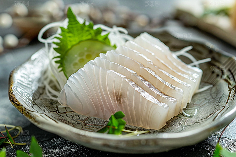 日料生鱼片刺身新鲜摄影图