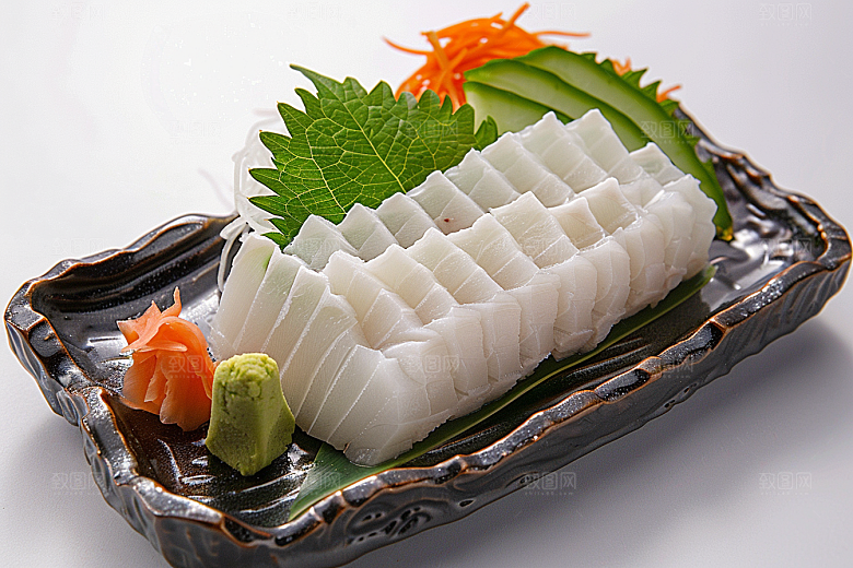 日料生鱼片海鲜高清摄影图