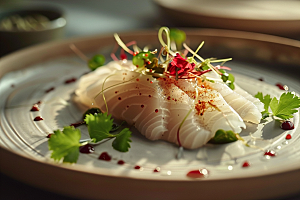 日料生鱼片新鲜食材摄影图