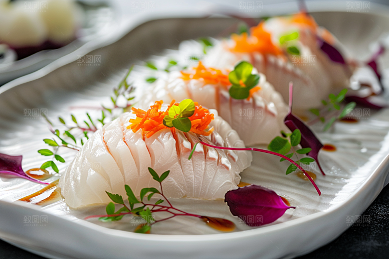 日料生鱼片新鲜海鲜摄影图