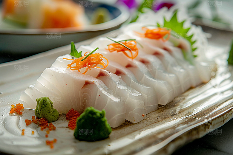 日料生鱼片刺身新鲜摄影图