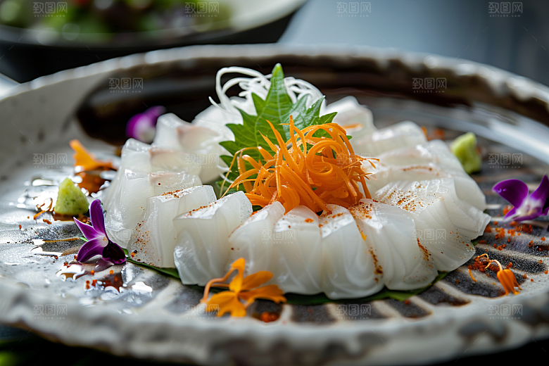 日料生鱼片海鲜冰箱摄影图
