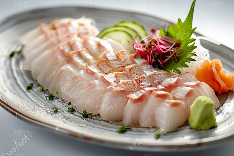 日料生鱼片美食美味摄影图