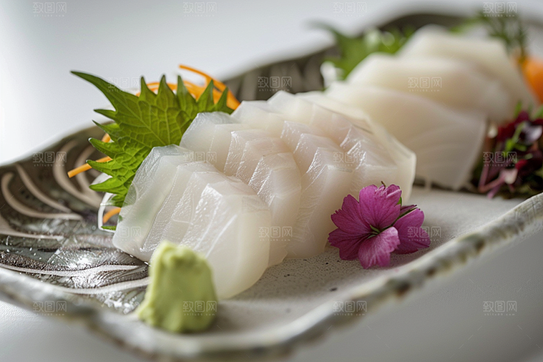 日料生鱼片海鲜高清摄影图